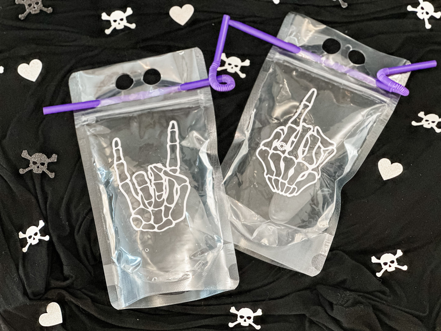 Skeleton Party Drink Pouch