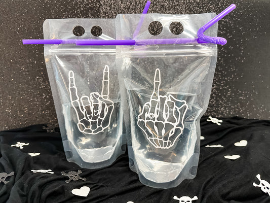Skeleton Party Drink Pouch
