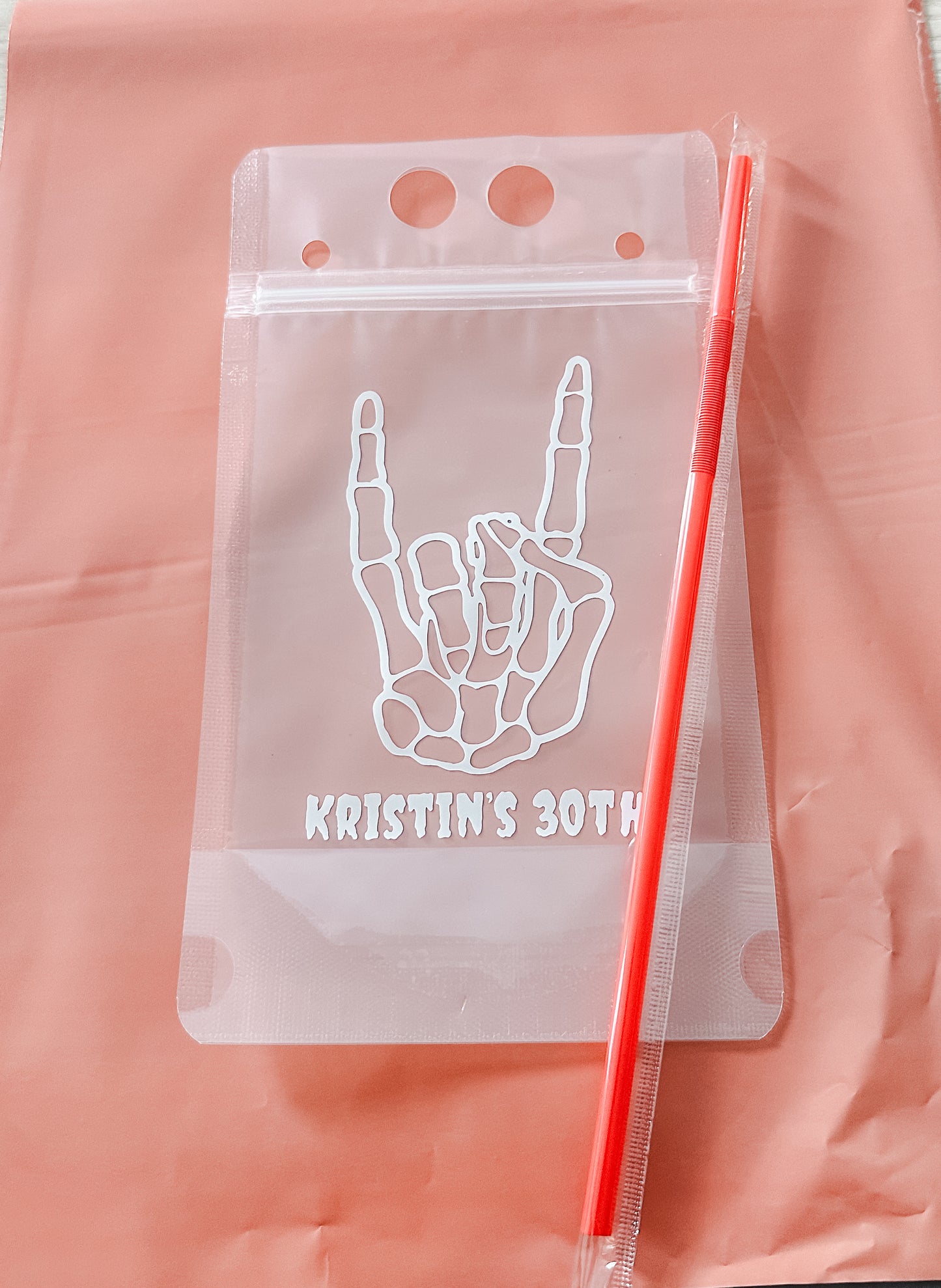 Skeleton Party Drink Pouch