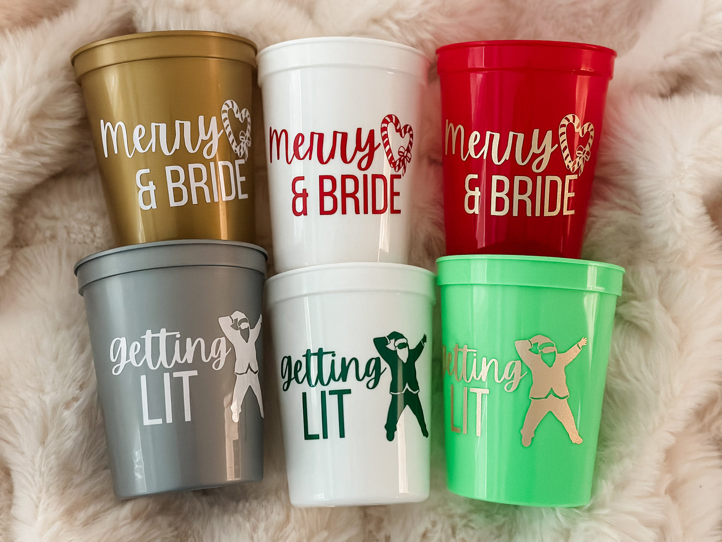 Merry and Bride Bachelorette Cups