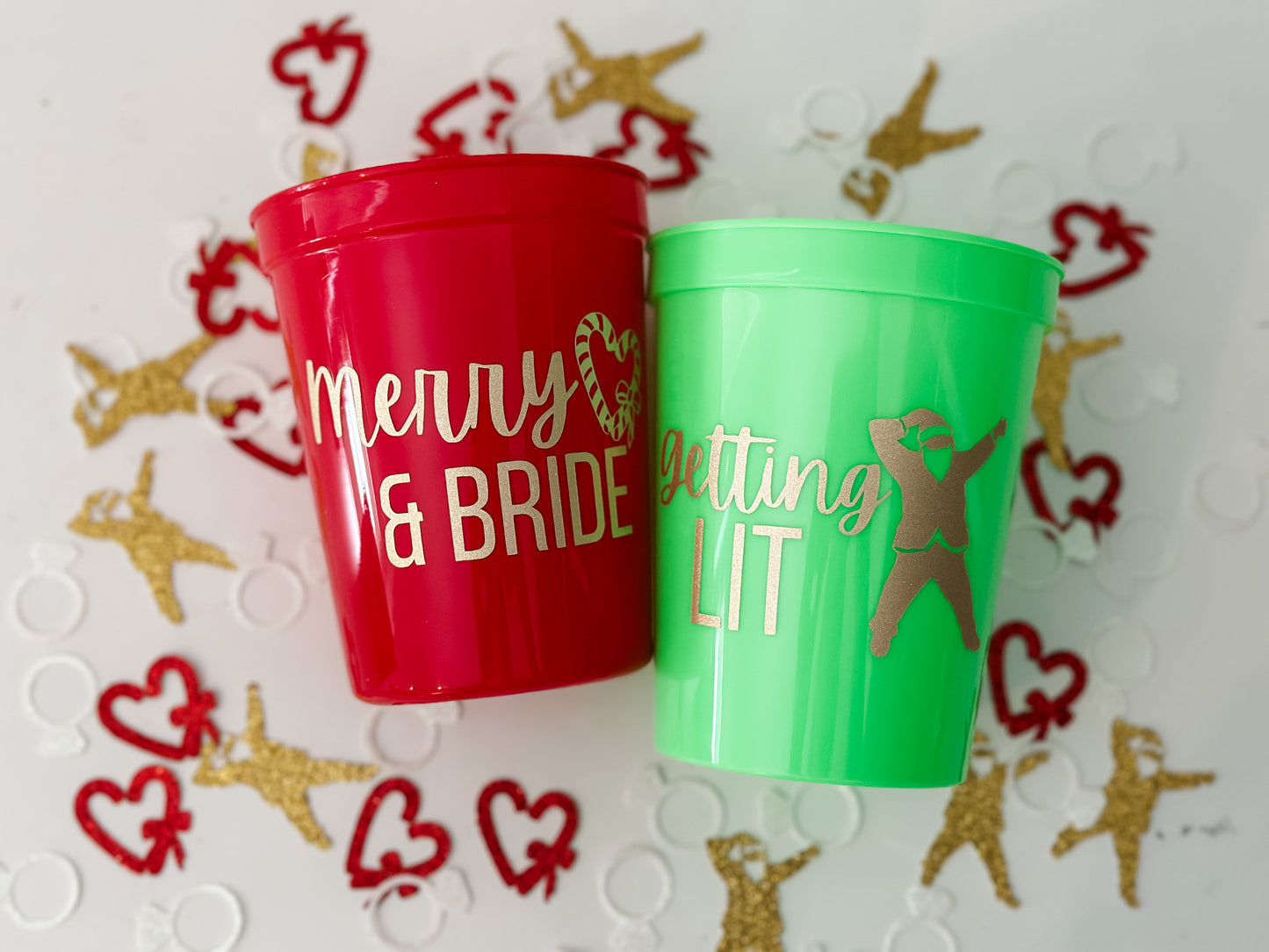 Merry and Bride Bachelorette Cups
