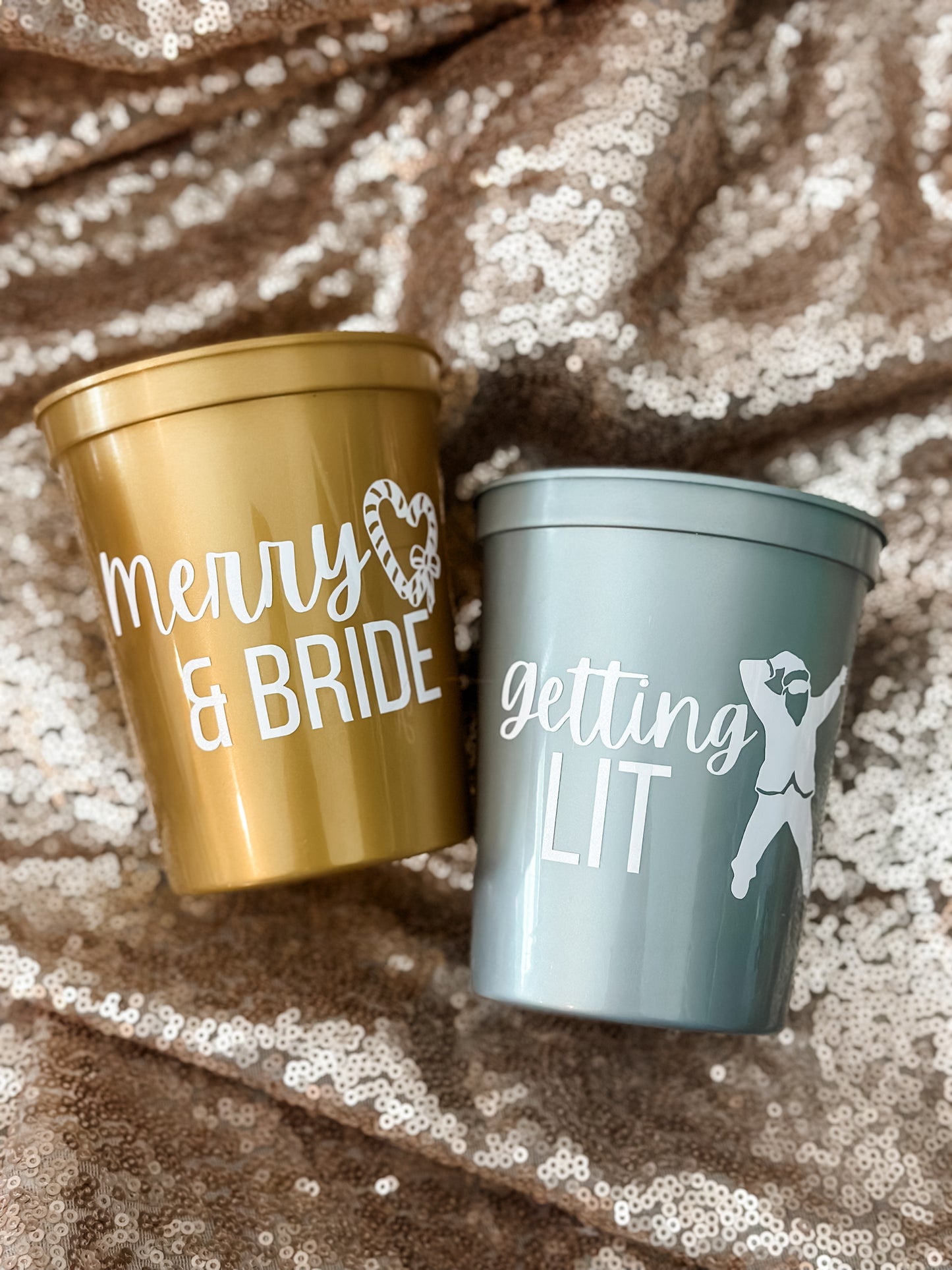 Merry and Bride Bachelorette Cups