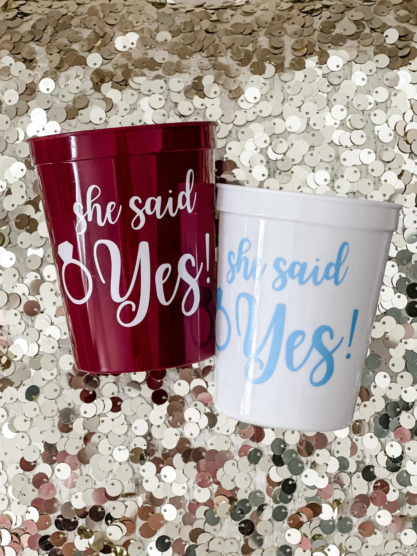 She Said Yes Engagement Cup